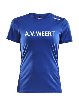 Craft RUSH SS TEE wedstrijd T-shirt AV Weert - blauw - dames