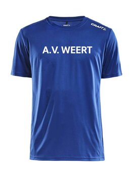 Craft RUSH SS TEE wedstrijd T-shirt AV Weert - blauw - heren