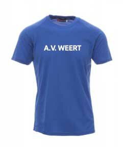AV Weert T-shirt 100% Polyester - blauw - Unisex