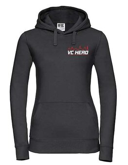 VC HERO Hoodie met borstlogo - zwart - Dames