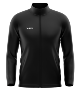 XAVI Trainingsjas full zip - Super 2 Yarn - zwart - Unisex
