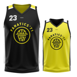 Xavi reversible Trainings-basketbalshirt Fanatics - zwart/geel - Unisex