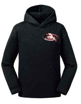 Bokkerijders Hoodie met borstlogo - zwart - Junior