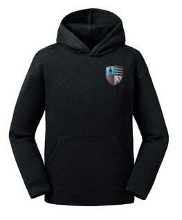 RC Maastricht Hoodie met borstlogo en tekstlogo op de rug - zwart - Junior