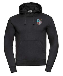 RC Maastricht Hoodie met borstlogo en tekstlogo op de rug - zwart - Unisex