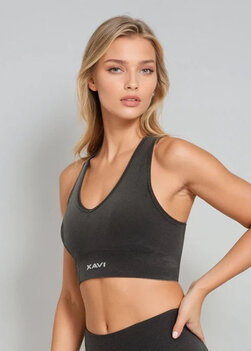 Xavi  Naadloze Strong Sport-BH &ndash; Zwart - Dames