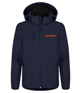  AV Unitas hoody softshell jas Junior navy