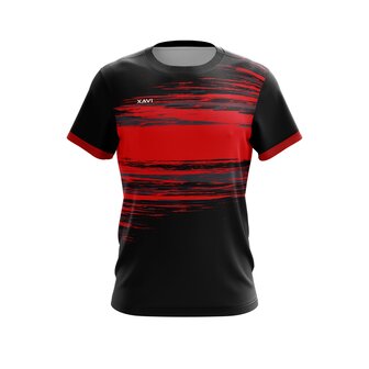 Xavi Performance T-shirt - Lichtgewicht  Sportshirt - zwart/rood - Unisex