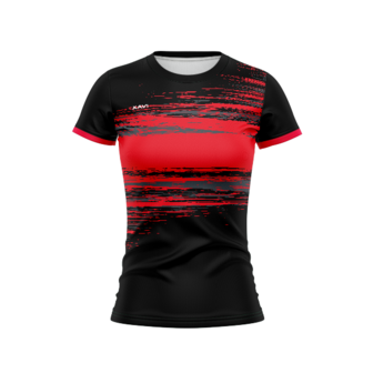 Xavi Performance T-shirt - Lichtgewicht  Sportshirt - zwart/rood - Dames