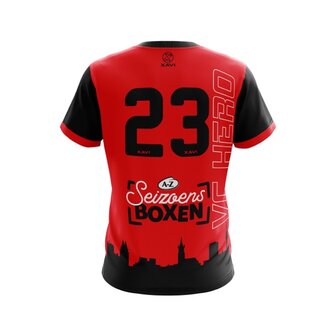 XAVI Performance wedtrijdshirt VC HERO - met nummer - rood - Unisex