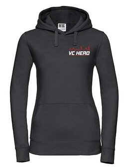 VC HERO Hoodie met borstlogo - zwart - Dames