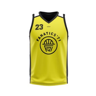 Xavi reversible Trainings-basketbalshirt Fanatics - zwart/geel - Unisex