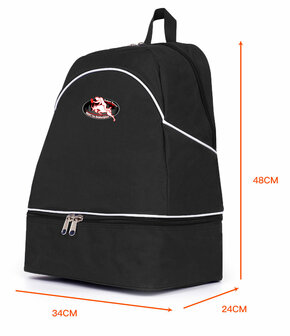 XAVI rugzak met Bokkerijders logo - Zwart