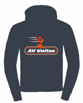 AV Unitas Hoodie met borst- en ruglogo - navy blauw - Junior