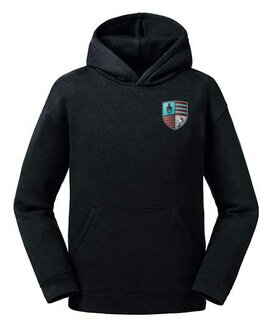 RC Maastricht Hoodie met borstlogo en tekstlogo op de rug - zwart - Junior