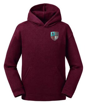RC Maastricht Hoodie met borstlogo en tekstlogo op de rug - bordeaux - Junior