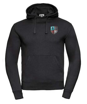 RC Maastricht Hoodie met borstlogo en tekstlogo op de rug - zwart - Unisex