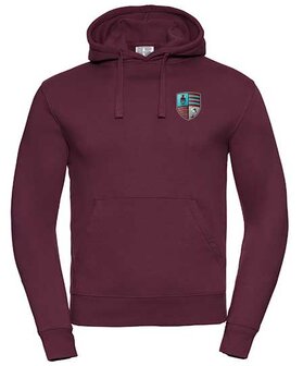 RC Maastricht Hoodie met borstlogo en tekstlogo op de rug - bordeaux - Unisex