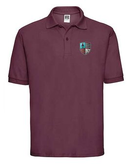 RC Maastricht polo shirt borstlogo en tekstlogo op de rug - bordeaux - Unisex