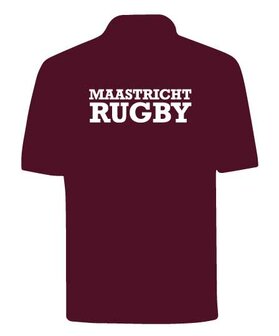 RC Maastricht polo shirt borstlogo en tekstlogo op de rug - bordeaux - Unisex