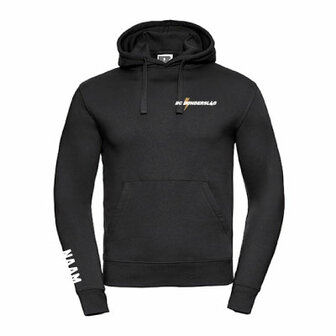 BC Donderslag Hoodie met  borstlogo en tekstlogo op de rug - zwart - Unisex
