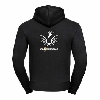 BC Donderslag Hoodie met  borstlogo en tekstlogo op de rug - zwart - Unisex