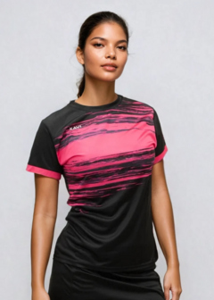 Xavi Performance T-shirt zwart/rose &ndash; Lichtgewicht &amp; Functioneel voor Elke Sport - Dames