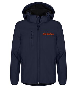  AV Unitas hoody softshell jas Junior navy