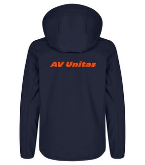 AV Unitas hoody softshell jas Junior navy