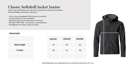  AV Unitas hoody softshell jas Junior navy