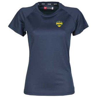 Peelpush T-shirt 100% Polyester navy - Dames