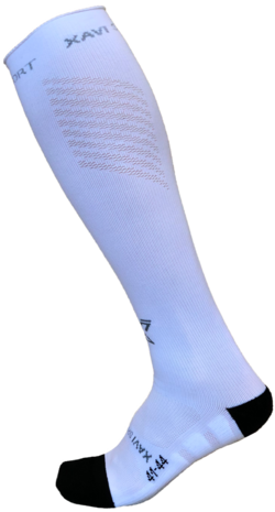 Xavi Compressiesokken met Merinowol &ndash; Medium Compressie & Extra Comfort - wit