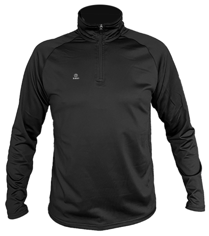 XAVI Sweater ⅓ zip - Super 2 Yarn - zwart - Unisex