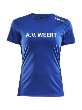 Craft RUSH SS TEE wedstrijd T-shirt AV Weert - blauw - dames