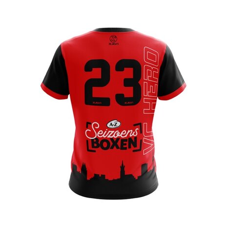 XAVI Performance wedtrijdshirt VC HERO - met nummer - rood - Unisex