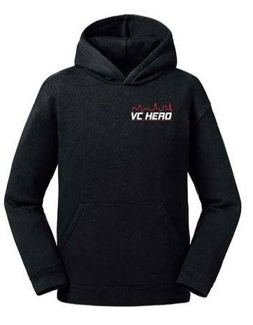 VC HERO Hoodie met borstlogo - zwart - Junior