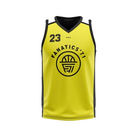 Xavi reversible Trainings-basketbalshirt Fanatics - zwart/geel - Unisex