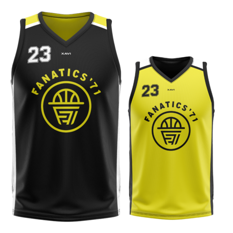 Xavi reversible Trainings-basketbalshirt Fanatics - zwart/geel - Unisex