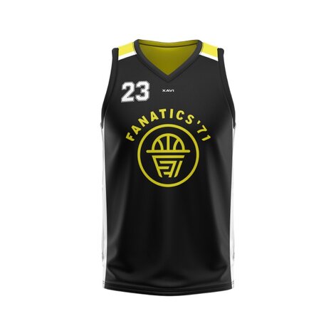 Xavi reversible Trainings-basketbalshirt Fanatics - zwart/geel - Unisex