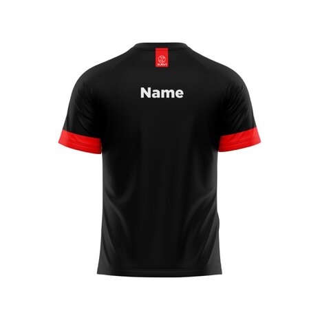 Xavi rugby-trainingsshirt Bokkerijders - zwart/rood - Unisex