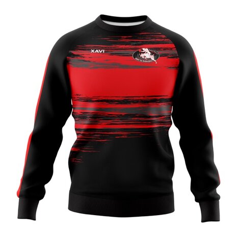 Xavi sweater Bokkerijders - zwart/rood - Unisex