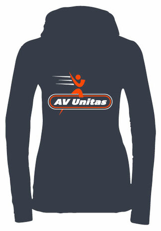 AV Unitas Hoodie met borst- en ruglogo - navy blauw - Dames