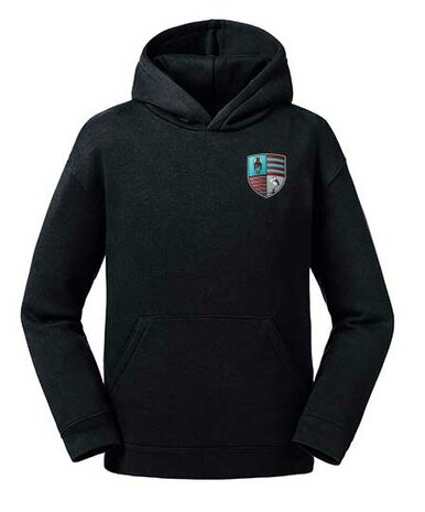 RC Maastricht Hoodie met borstlogo en tekstlogo op de rug - zwart - Junior