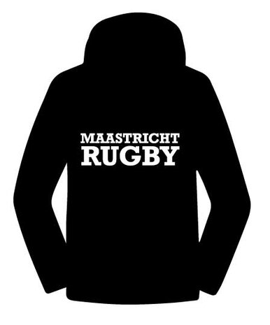 RC Maastricht Hoodie met borstlogo en tekstlogo op de rug - zwart - Junior