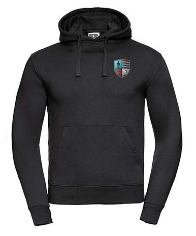 RC Maastricht Hoodie met borstlogo en tekstlogo op de rug - zwart - Unisex