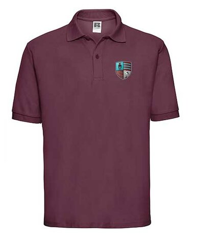 RC Maastricht polo shirt borstlogo en tekstlogo op de rug - bordeaux - Unisex