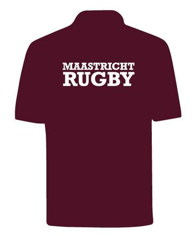 RC Maastricht polo shirt borstlogo en tekstlogo op de rug - bordeaux - Unisex