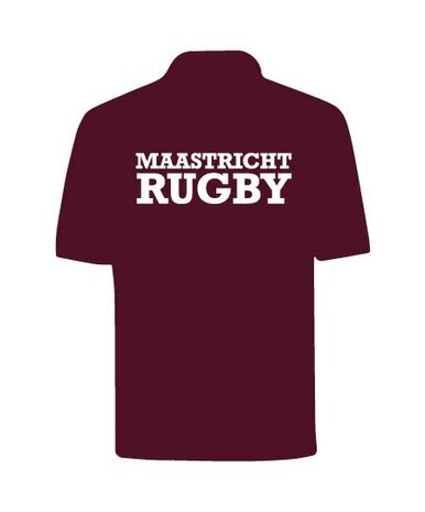 RC Maastricht polo shirt borstlogo en tekstlogo op de rug - bordeaux - Junior