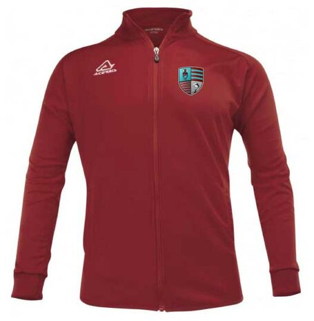 Acerbis trainingsjas met RC Maastricht logo op de borst en Rugby Maastricht op de rug - bordeaux -Unisex