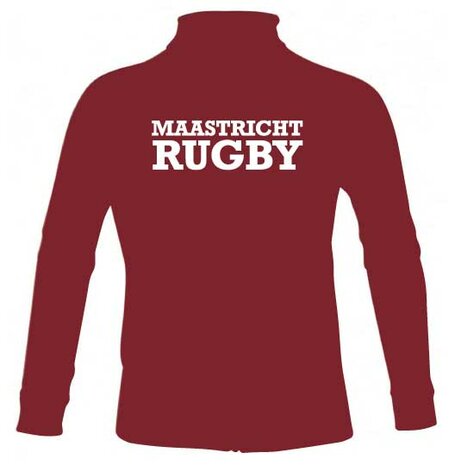 Acerbis trainingsjas met RC Maastricht logo op de borst en Rugby Maastricht op de rug - bordeaux -Unisex